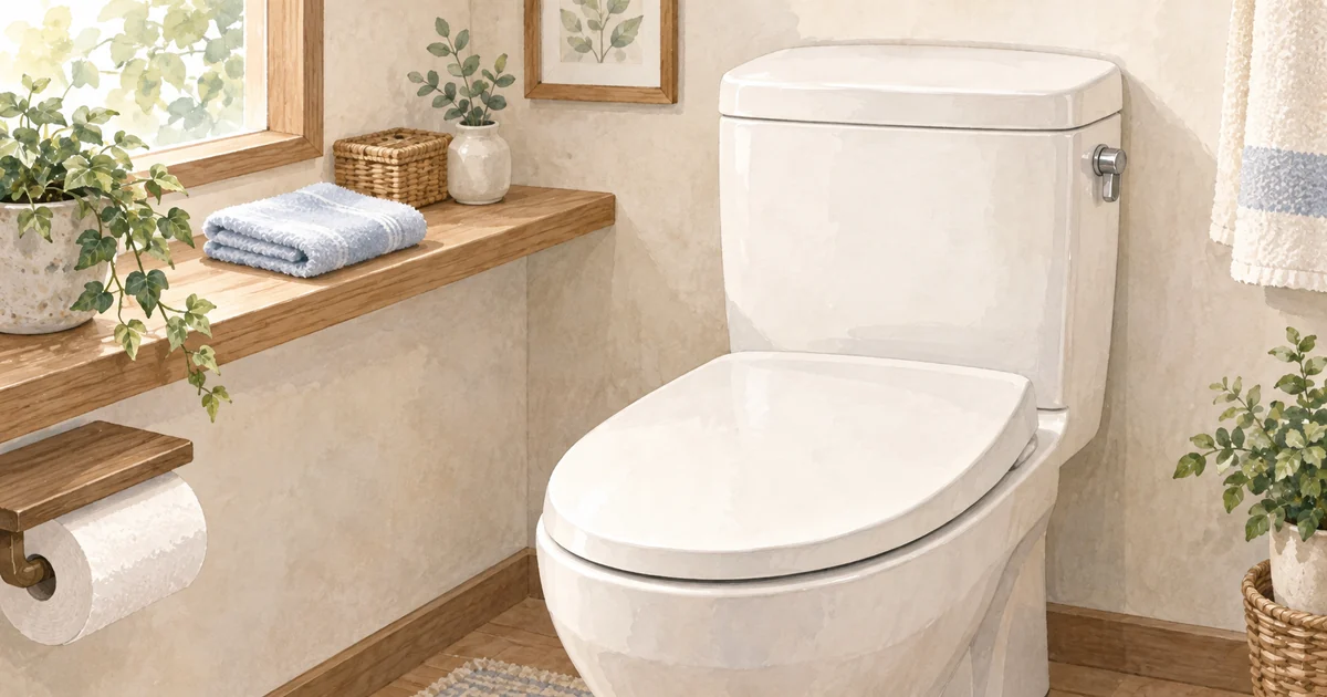 ふたを閉めたトイレタンク外側と拭き取り用の布