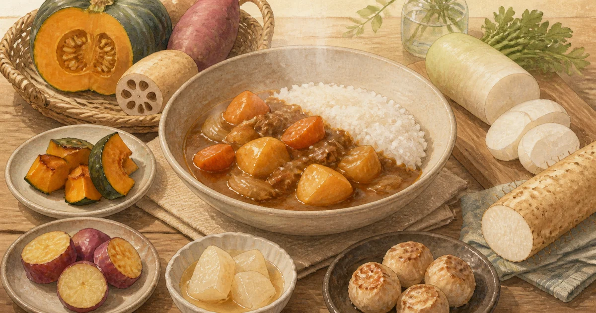 カレーとじゃがいもの代用食材